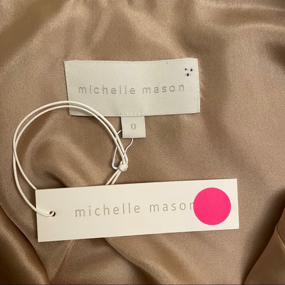 Michelle Mason Nude Silk Revolve Dress NWT - Picture 4 of 8